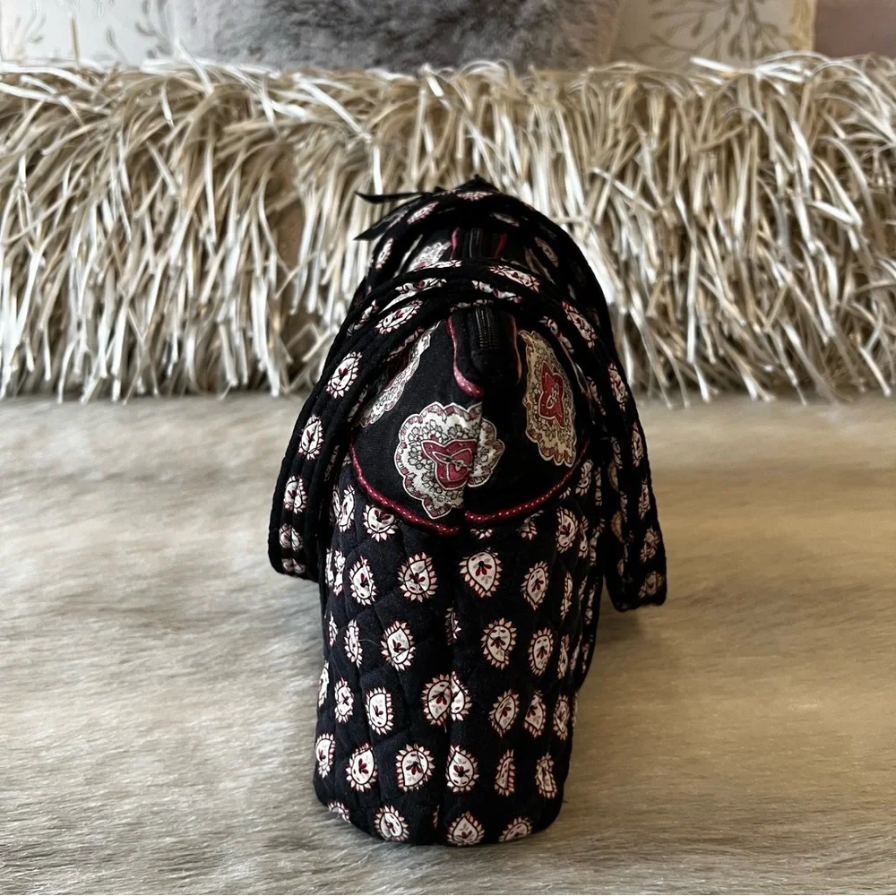 Vintage VERA BRADLEY Classic Black 2006 Little Betsey Red White Floral Zipper - Picture 8 of 14